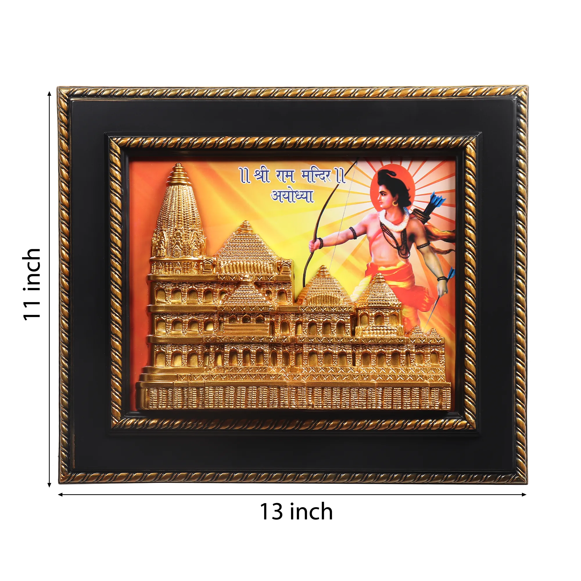 AR560 Shri Ram Mandir Ayodhya Poster Golden